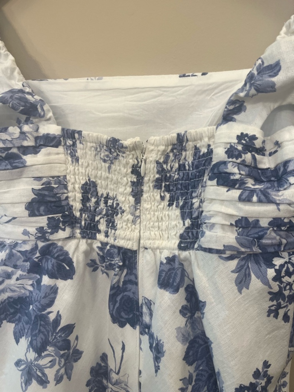 Abercrombie & Fitch Emerson ruffle Cap Sleeve Linen Blend Mini Dress small - Picture 6 of 9